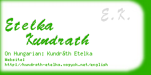 etelka kundrath business card